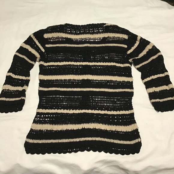 Whistles Crochet Knit Button Front Cardigan  Size 2 - Picture 8 of 11